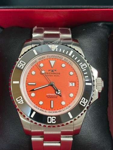 Technos diver orange - diver, battery