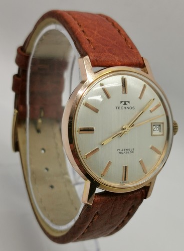 Vtg 1960s technos 17j gold - 17j,
